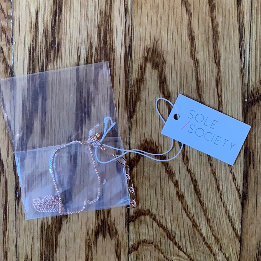 Sole society rose gold necklace